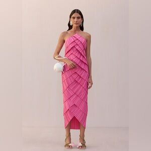 Cult Gaia Pink Halter Dress